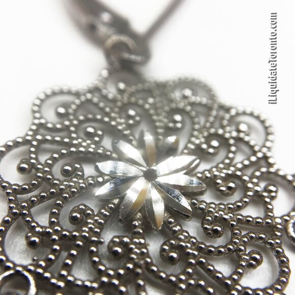 ✨ BRAND NEW NEVER WORN 14K White Gold Natural Yellow Sapphire Briolette Earrings - Picture 7 of 12